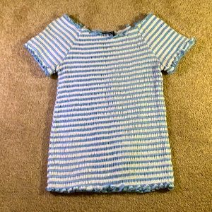 Xtraordinary blue and white stretch shirt